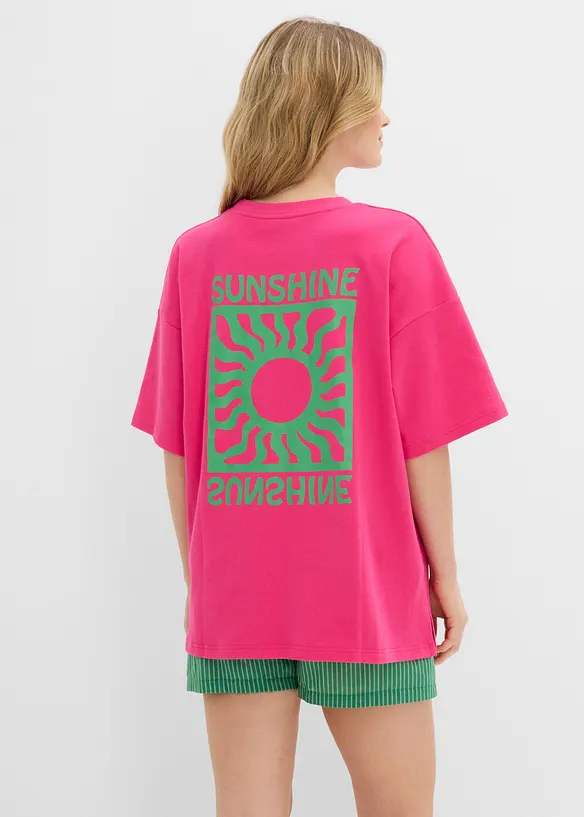 Oversized topp i 100% &oslash;kologisk bomull, bonprix