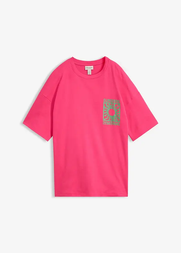 Oversized topp i 100% &oslash;kologisk bomull, bonprix