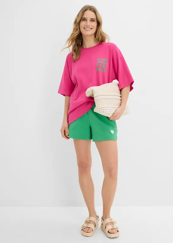 Oversized topp av 100% &oslash;kologisk bomull, bonprix