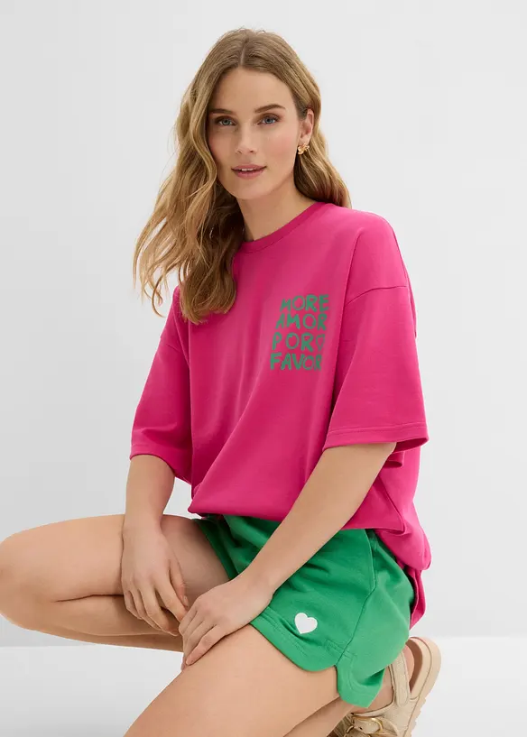 Oversized topp av 100% &oslash;kologisk bomull, bonprix