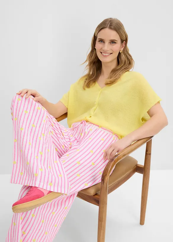 Pull on-bukse i luftig musselin, bonprix