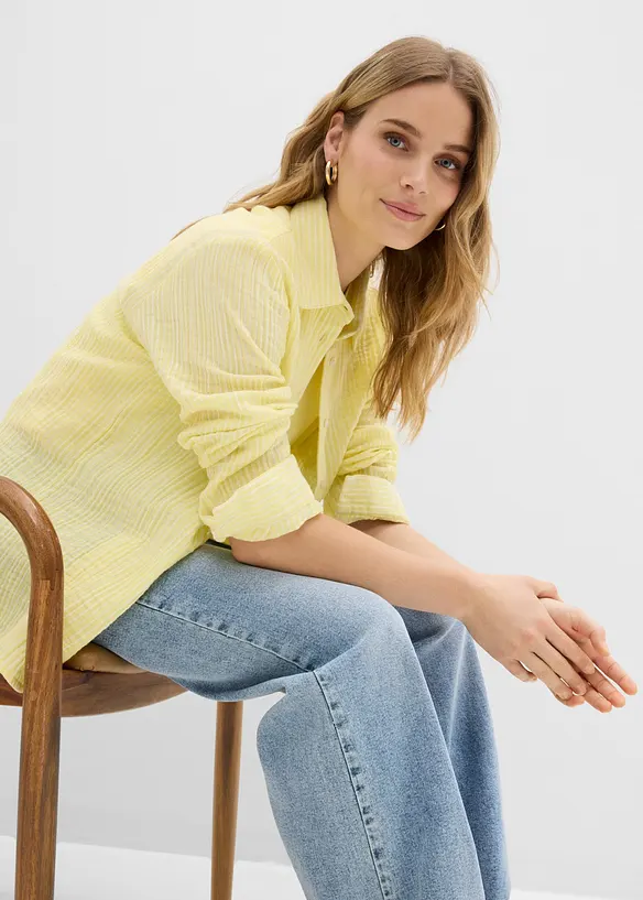 Bluse av lufting musselin, bonprix