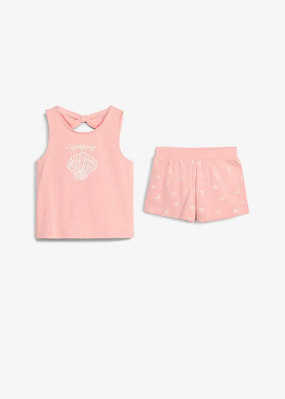 Topp og shorts i 100% &oslash;kologisk bomull (2 deler), bonprix