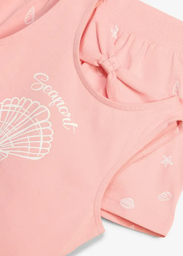 Topp og shorts i 100% &oslash;kologisk bomull (2 deler), bonprix
