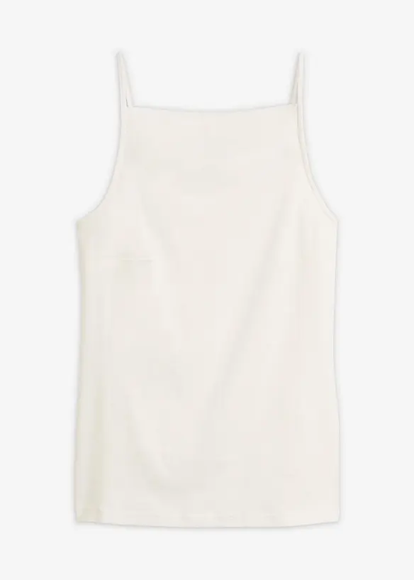 Singlet av finribbet, &oslash;kologisk bomull, bonprix