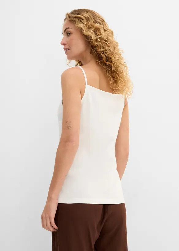 Singlet av finribbet, &oslash;kologisk bomull, bonprix