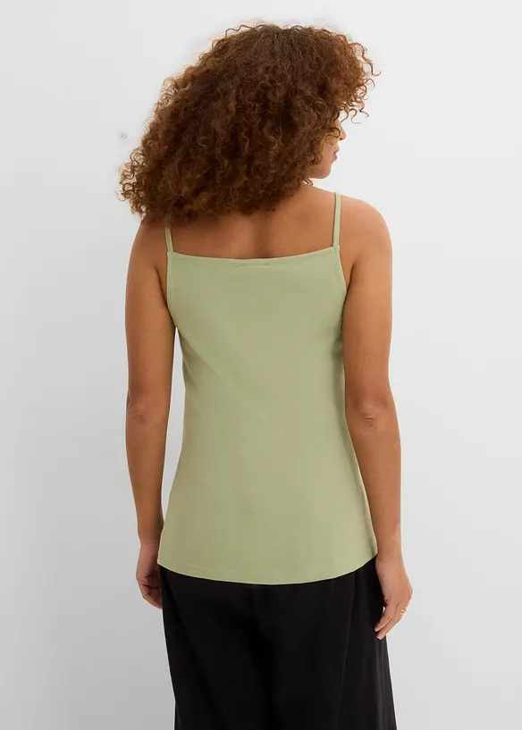 Singlet av finribbet, &oslash;kologisk bomull, bonprix