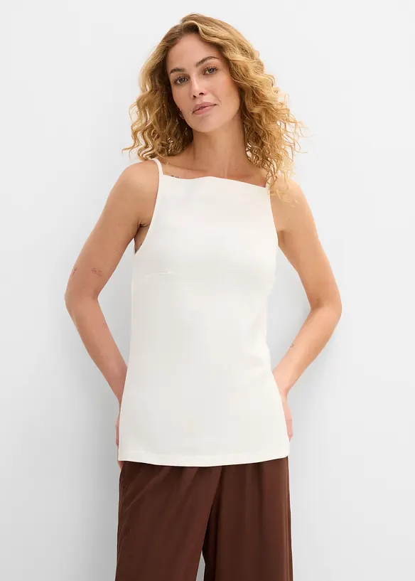 Singlet av finribbet, &oslash;kologisk bomull, bonprix