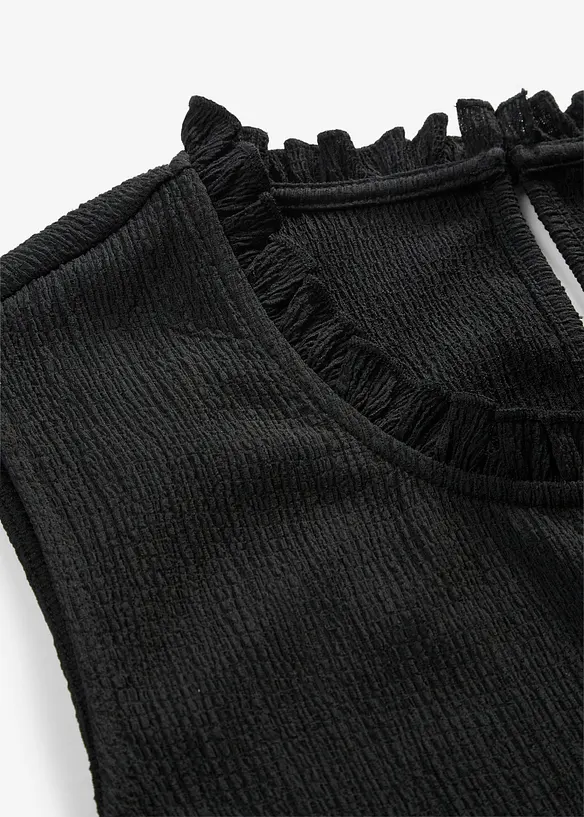 Jersey jumpsuit av strukturert krepp, bonprix
