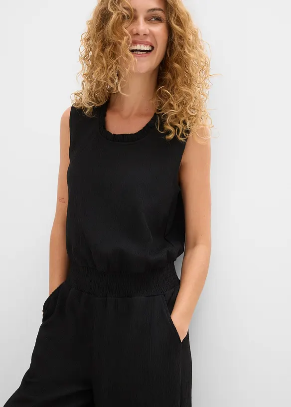 Jersey jumpsuit av strukturert krepp, bonprix