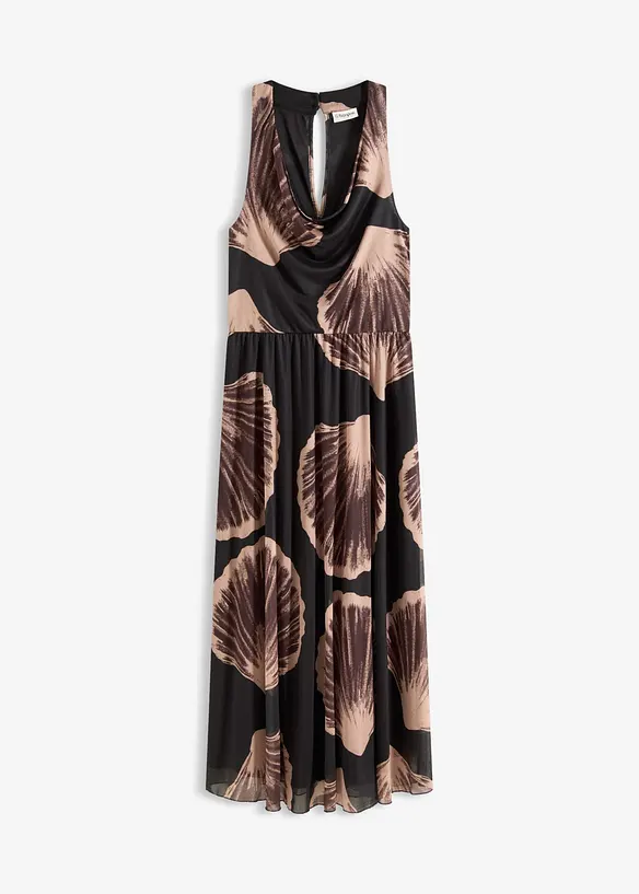 Maxikjole med mesh, bonprix