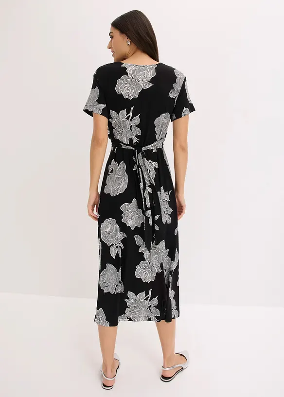 Jerseykjole med drapering, bonprix