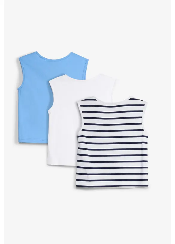 Singlet av 100% &oslash;kologisk bomull (3-pack), bonprix