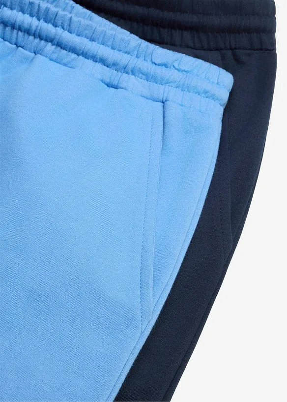 Sweat bermudashorts i 100% &oslash;kologisk bomull, Loose fit (2-pack), bonprix