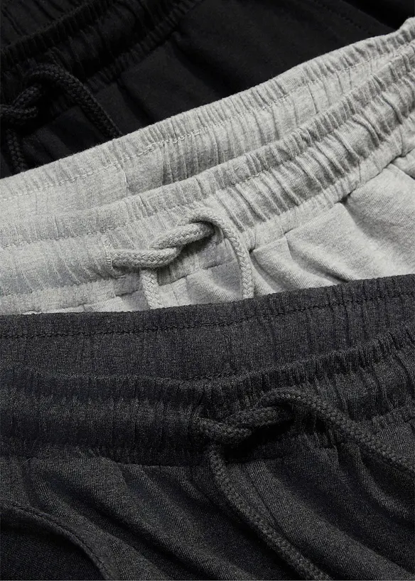 Sweat bermudashorts med &oslash;kologisk bomull (3-pack), bonprix