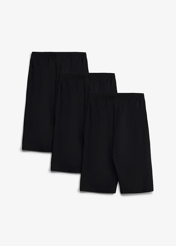 Jersey-bermudashorts i 100% &oslash;kologisk bomull (3-pack), bonprix
