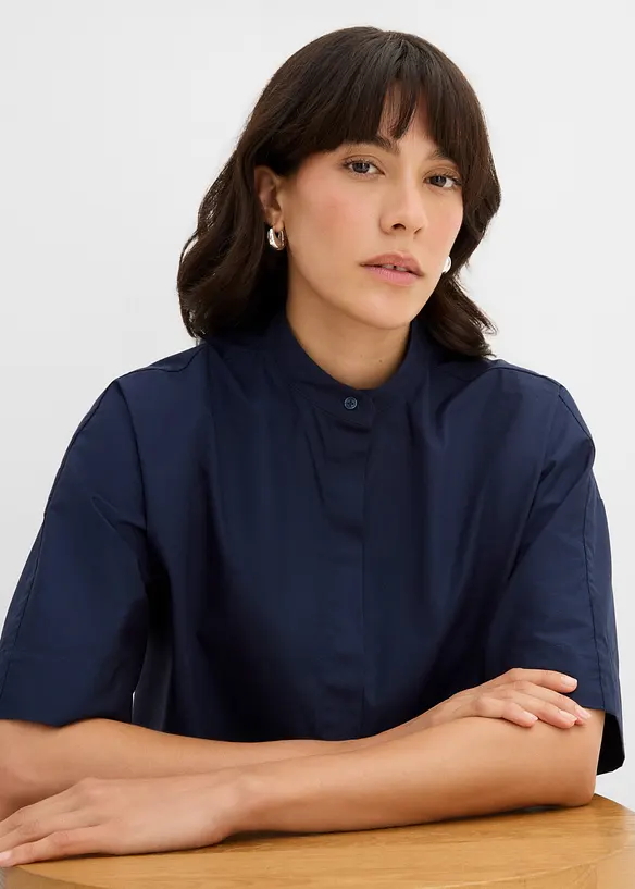 Bluse i 100% &oslash;kologisk bomull, bonprix