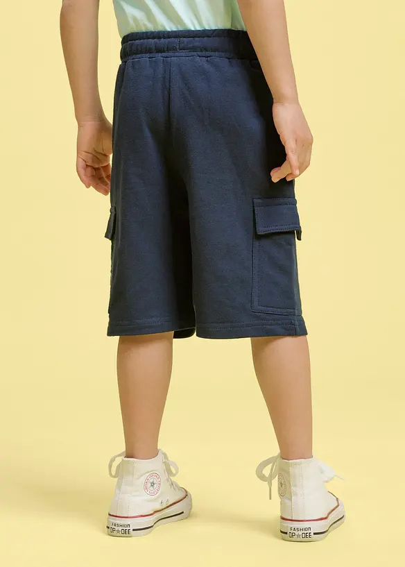 Sweat bermudashorts i cargomodell og 100% &oslash;kologisk bomull, bonprix