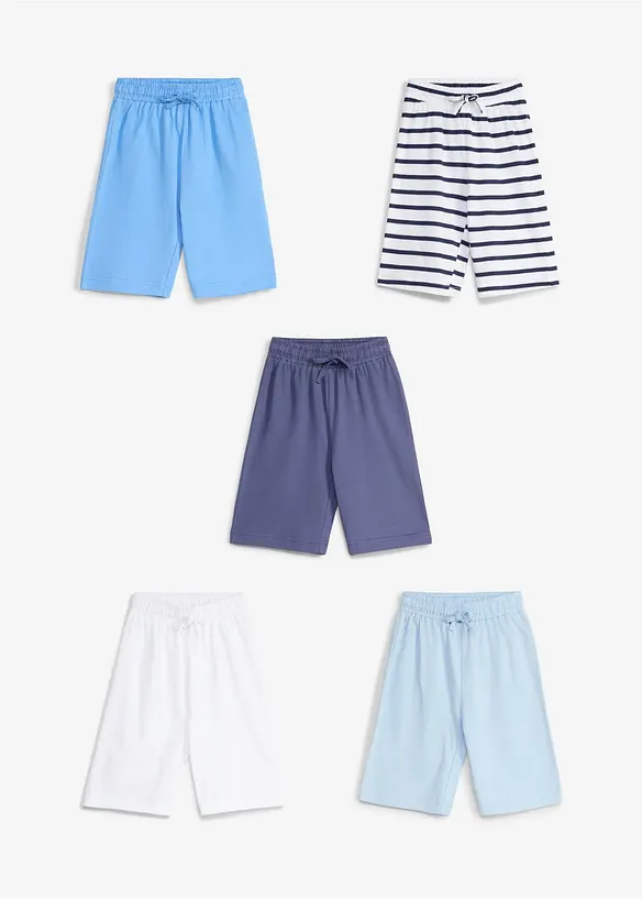 Bermudashorts i jersey av 100% &oslash;kologisk bomull (5-pack), bonprix