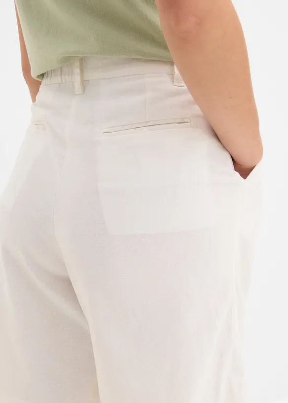 Vid shorts i lin-/viskosemiks, bonprix
