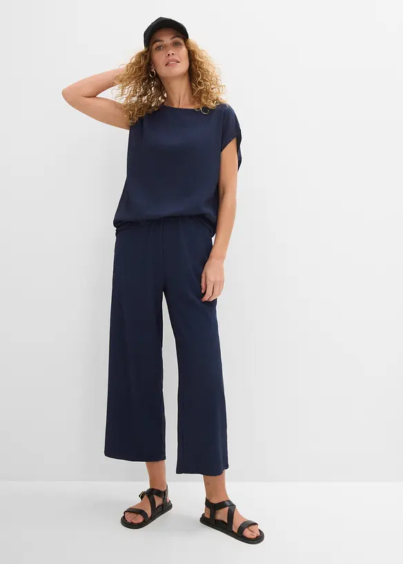 Culottebukse av strukturert materiale, bonprix
