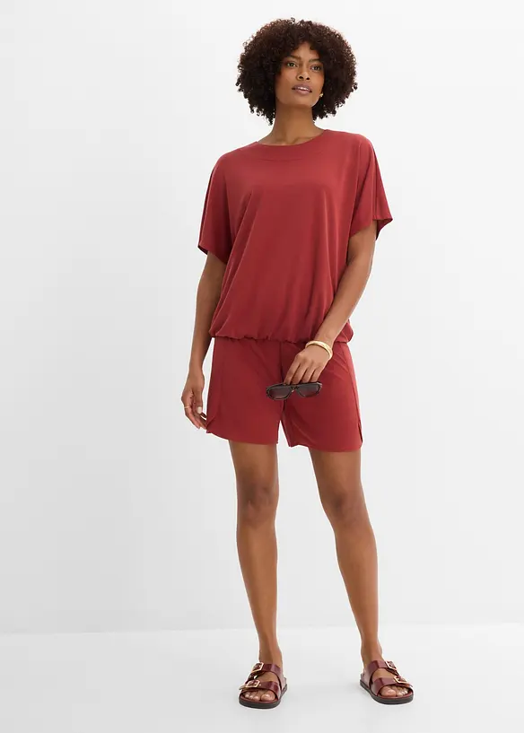 Oversized topp i myk viskosemiks, bonprix