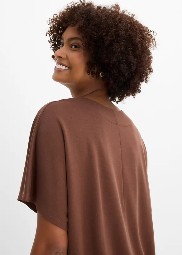 Oversized topp i myk viskosemiks, bonprix