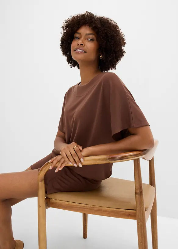 Oversized topp i myk viskosemiks, bonprix