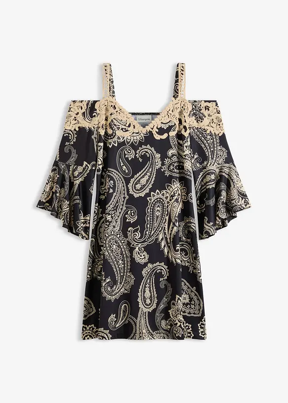 Utsvingt off shoulder-kjole, bonprix