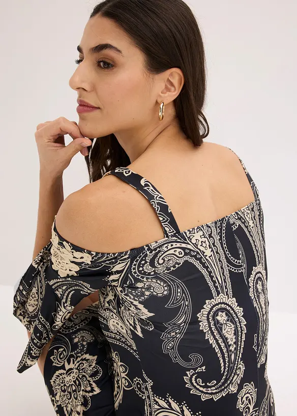 Utsvingt off shoulder-kjole, bonprix