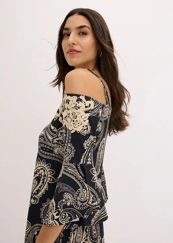 Utsvingt off shoulder-kjole, bonprix