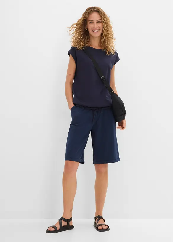 Sweat bermudashorts i 100% bomull, bonprix