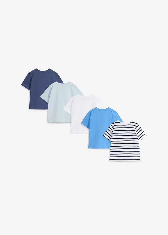 T-skjorte i 100% &oslash;kologisk bomull (5-pack), bonprix