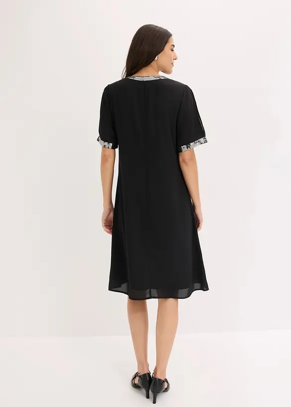 Chiffonkjole med paljetter, bonprix