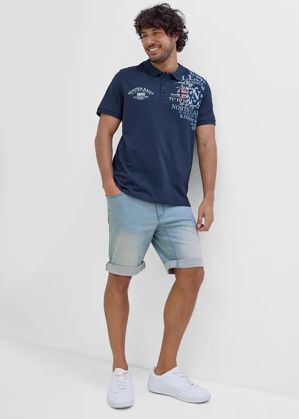 Poloskjorte i jersey av 100% &oslash;kologisk bomull, bonprix