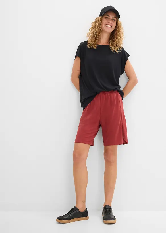 Slip on-bermudashorts av myk viskosemiks, bonprix
