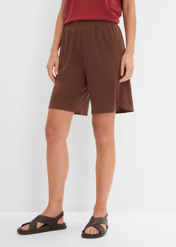 Slip on-bermudashorts av myk viskosemiks, bonprix