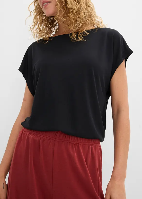 Slip on-bermudashorts av myk viskosemiks, bonprix