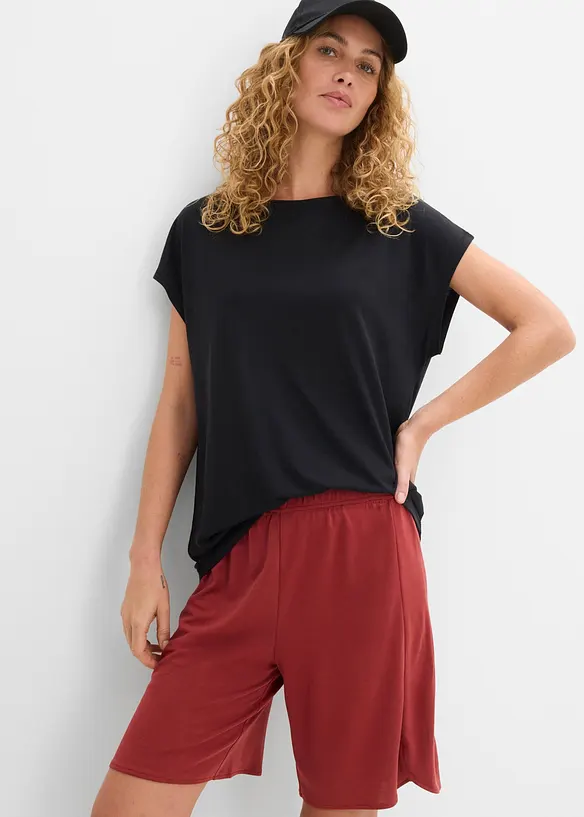 Slip on-bermudashorts av myk viskosemiks, bonprix
