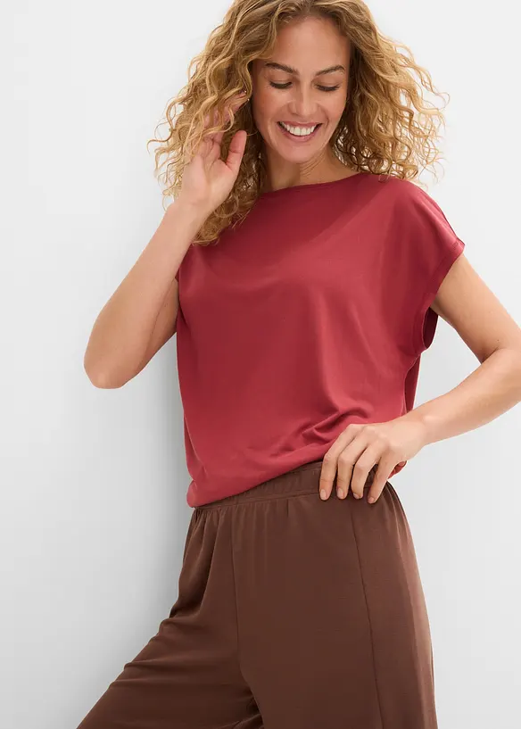 Slip on-bermudashorts av myk viskosemiks, bonprix