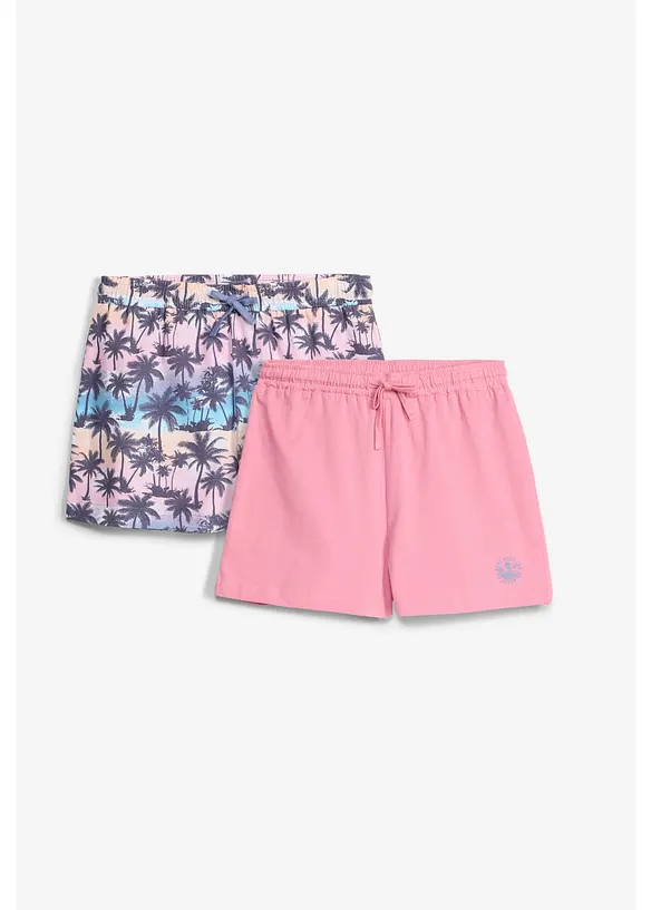 Jerseyshorts (2-pack) av 100% &oslash;kologisk bomull (2-pack), bonprix