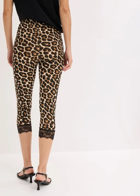 Caprileggings med blonder, bonprix