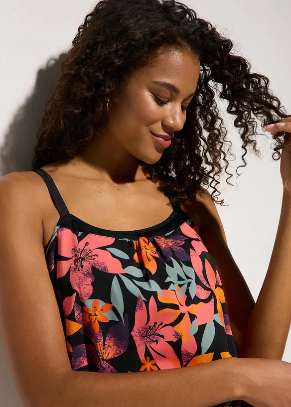 Oversized tankini (2-delt sett) med regulerbare stropper, bonprix