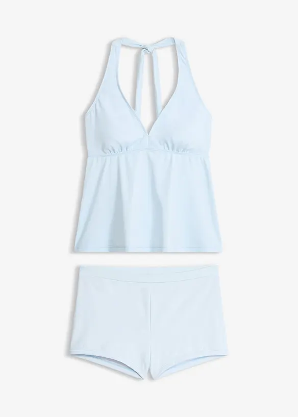 Halterneck-tankini med panty-bikinibukse (2-delt sett), bonprix
