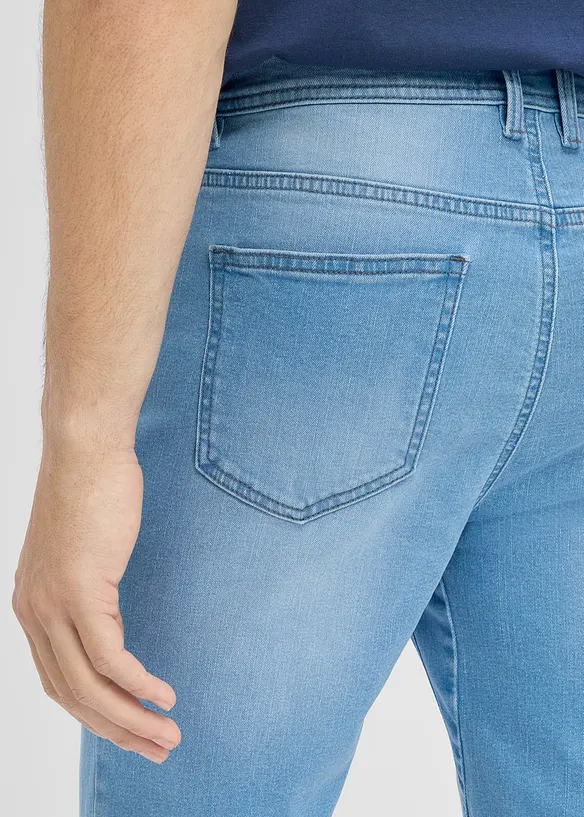 Bermudajeans med stretch (2-pack) med forsterket skritt, Regular Fit, bonprix