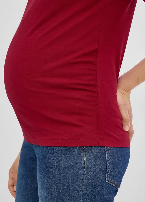 Mama topp med dyp, rund hals (2-pack), bonprix