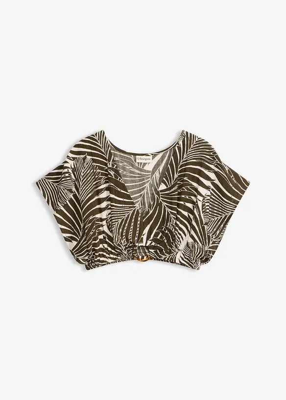Krinklet strandbluse, bonprix
