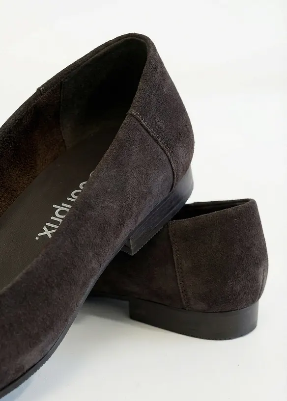 Ballerinasko i skinn, bonprix