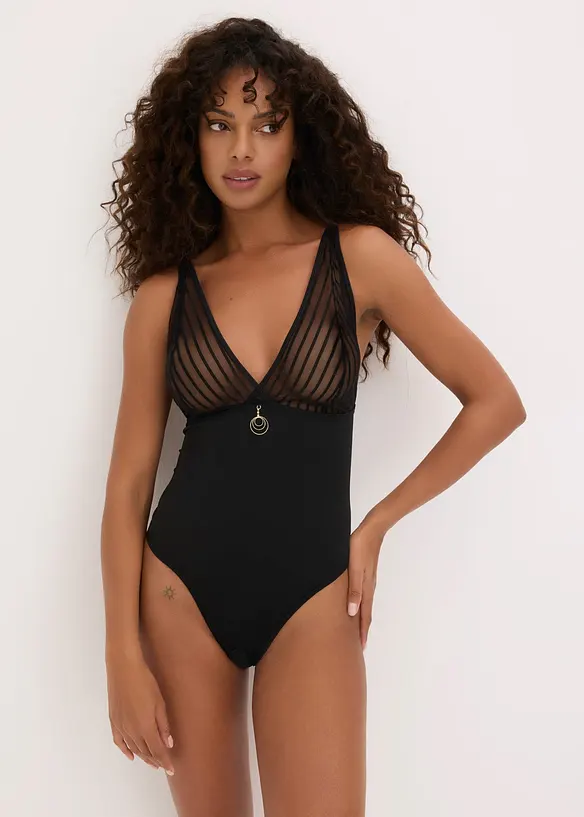 Stringbody med fransk &aring;pning, bonprix