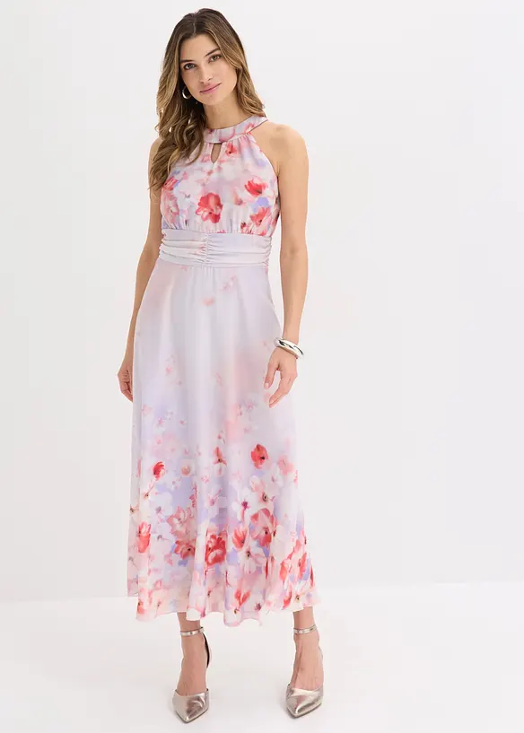 Midikjole med drapering, bonprix